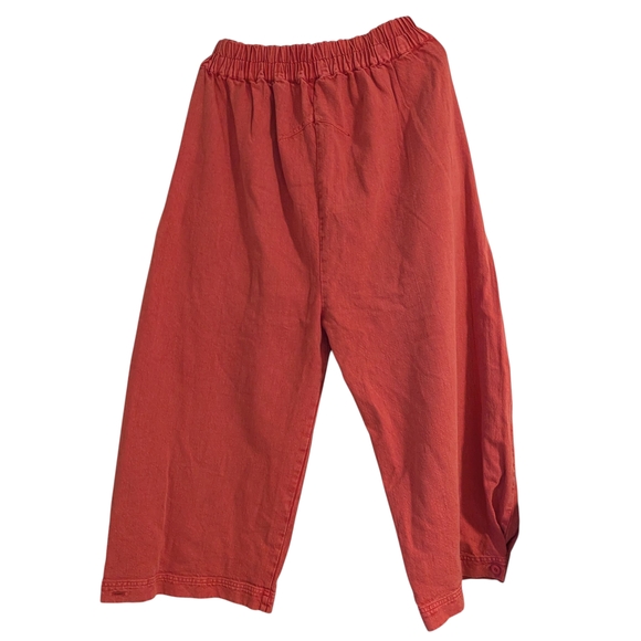 NWOT Free People Cool Harbor Red Elastic Waist Wide Leg Pants, M - Picture 5 of 12